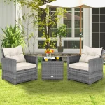 3 Piece Patio Furniture Set