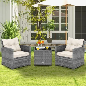 3 Piece Patio Furniture Set