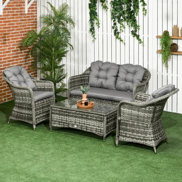 Rattan Garden Furniture with Cushions