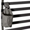 Outsunny Egg Chair with Soft Cushion, Steel Frame and Side Pocket, Garden Basket Chair for Indoor, Outdoor, Brown
