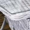 Rattan Table And Chairs 4 Seater - Outdoor Wicker Furniture High Back Chairs with Cushions