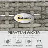 Outsunny 6 Piece Rattan Garden Furniture Set - Stylish & Durable 6-Seater Dining Set