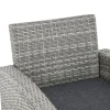 Outsunny 6 Piece Rattan Garden Furniture Set - Stylish & Durable 6-Seater Dining Set