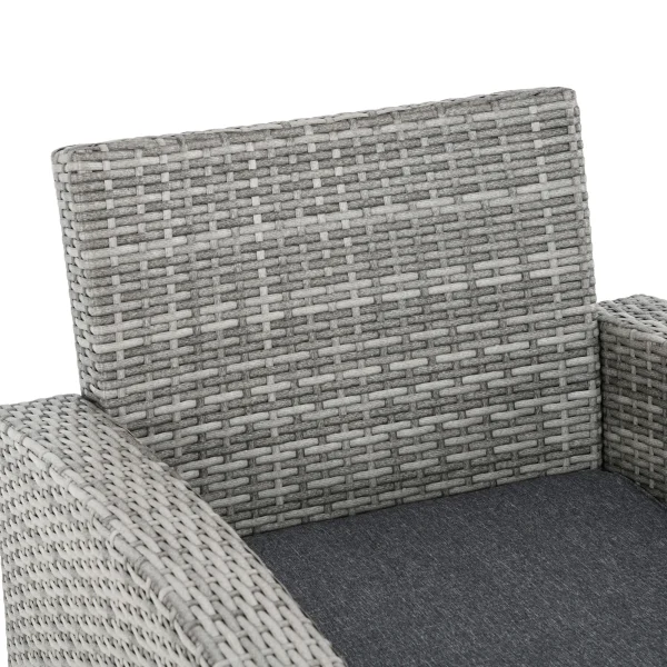 Outsunny 6 Piece Rattan Garden Furniture Set - Stylish & Durable 6-Seater Dining Set