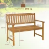 2 Seater Wooden Garden Bench
