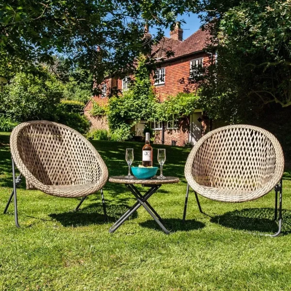 Faux Rattan Bistro Set