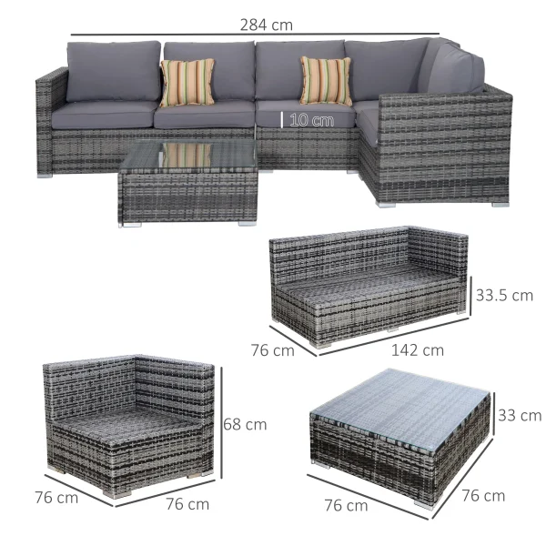 corner rattan garden furniture