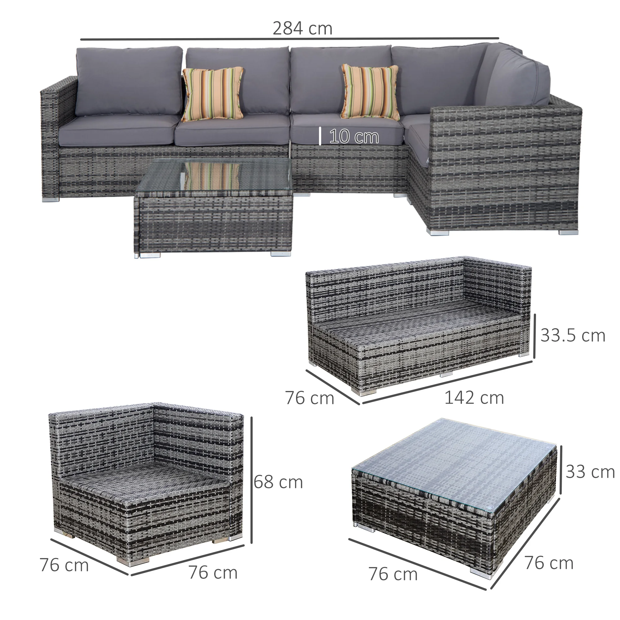corner rattan garden furniture