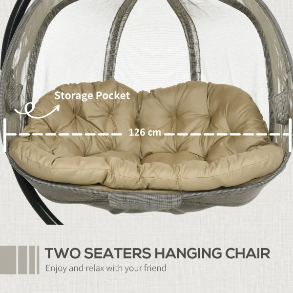 Double Hanging Egg Chair 2 Seater Swing Hammock