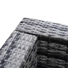 Outsunny Outdoor Corner Sofa Set - 4 Pieces Rattan Garden Furniture Set