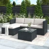 Outdoor Corner Sofa Set: Rattan Garden Furniture for Outdoor Backyard Garden