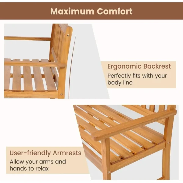 2 Seater Wooden Garden Bench