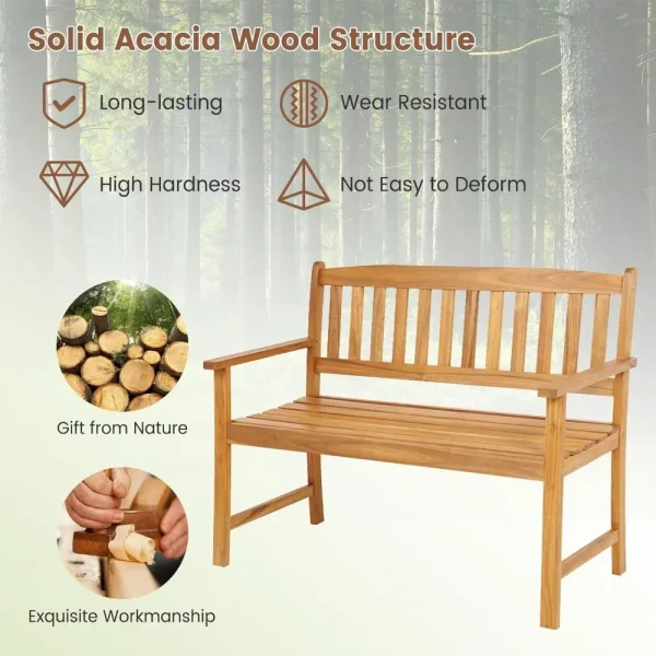 2 Seater Wooden Garden Bench