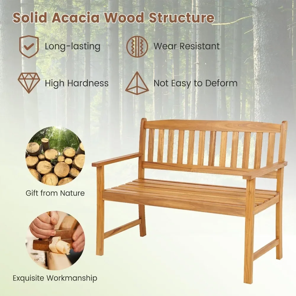 2 Seater Wooden Garden Bench