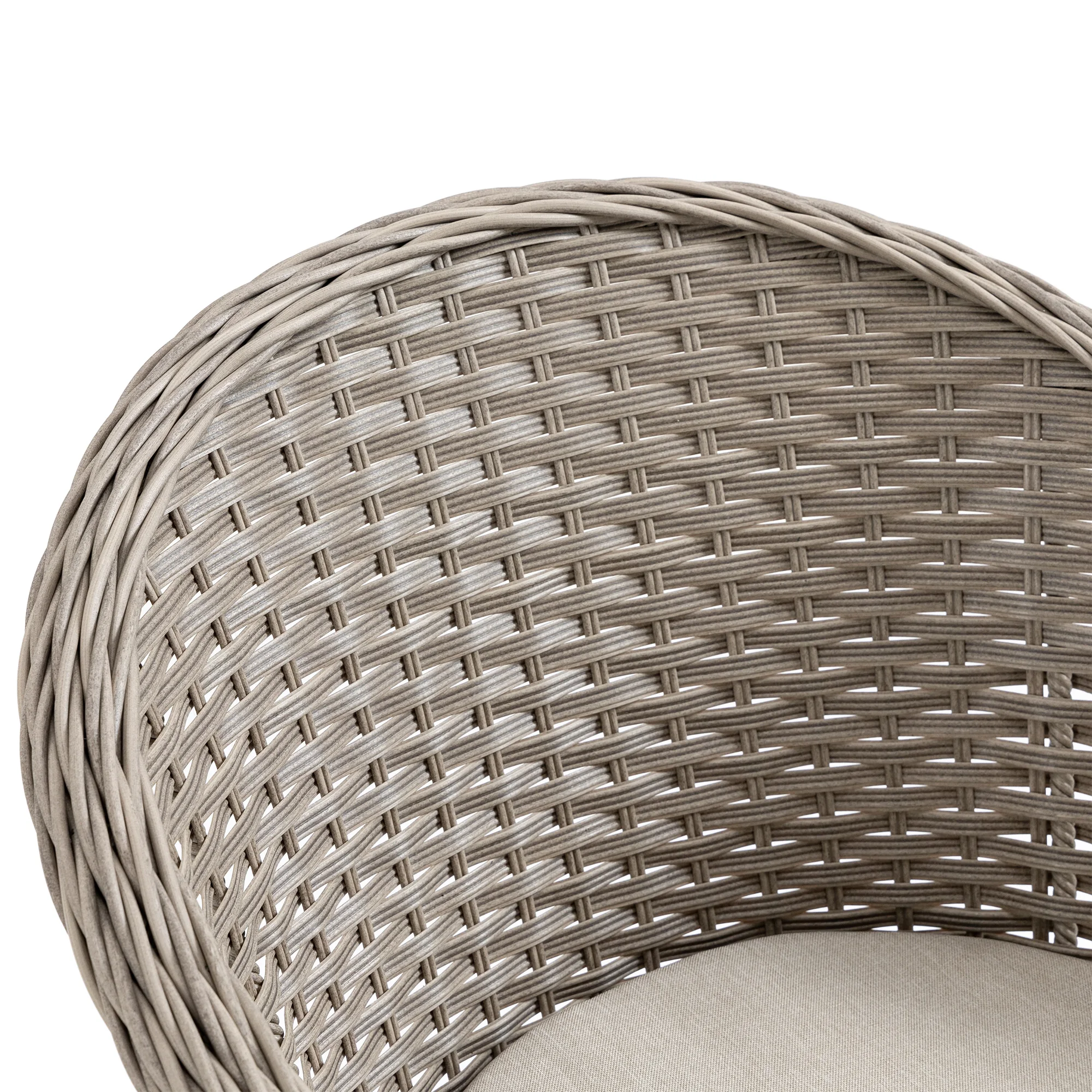 4 Seater Rattan Garden Furniture Set with Cushions, Glass-Top Table, Umbrella Hole