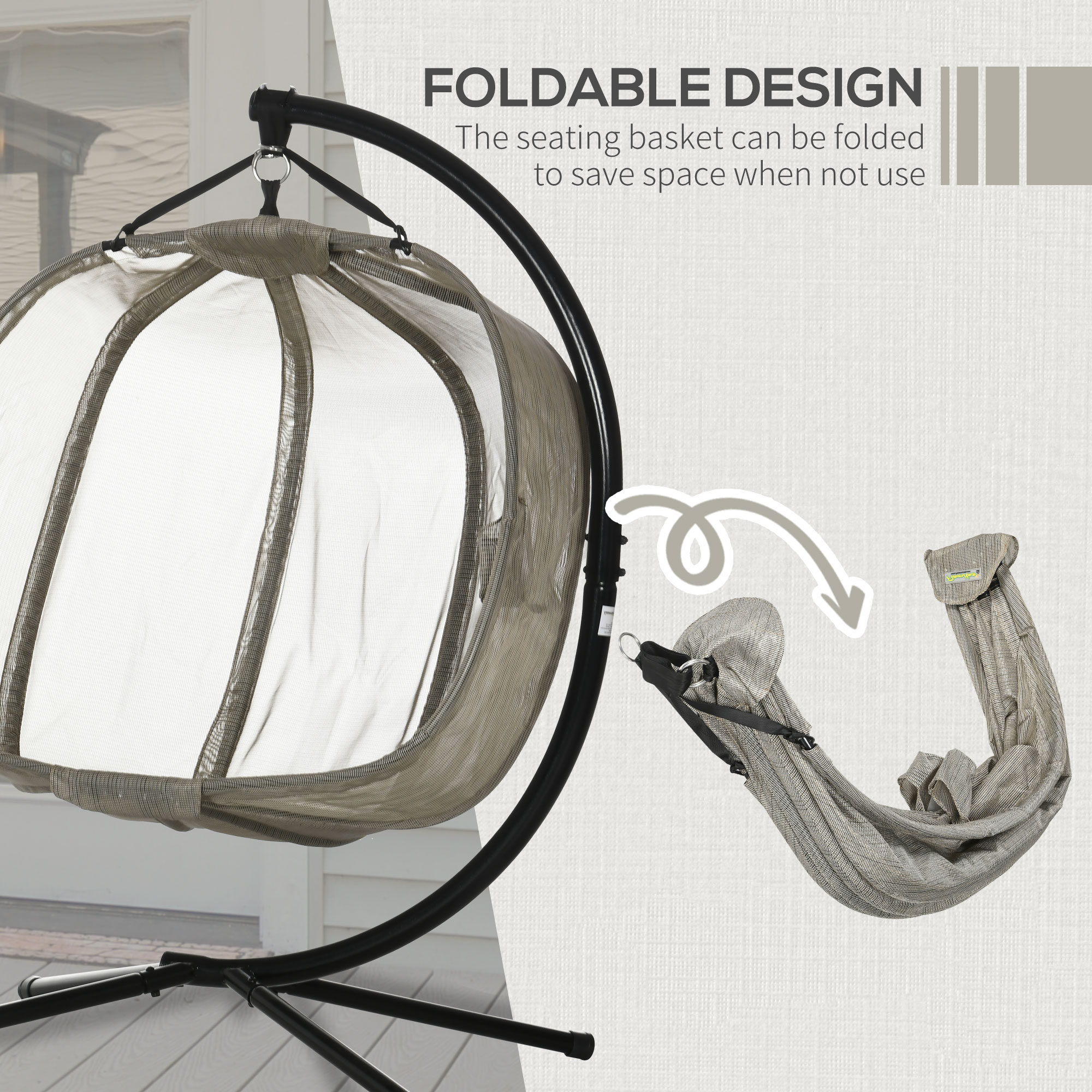Double Hanging Egg Chair 2 Seater Swing Hammock