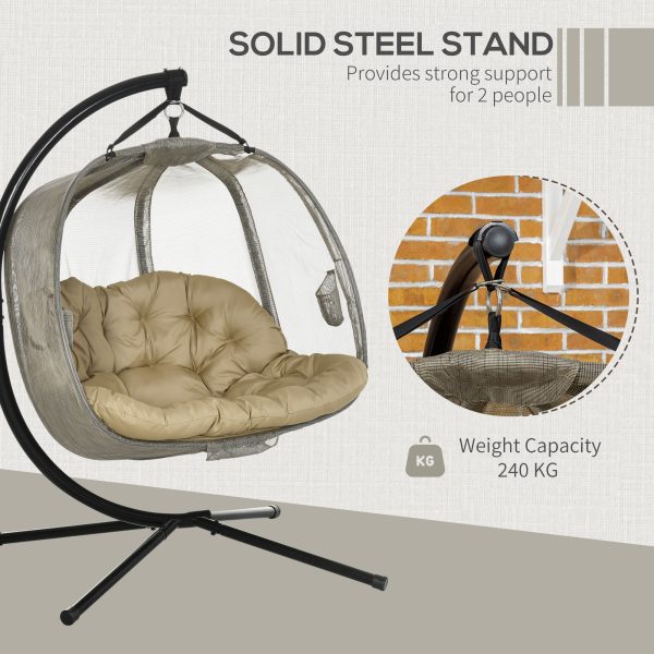 Double Hanging Egg Chair 2 Seater Swing Hammock